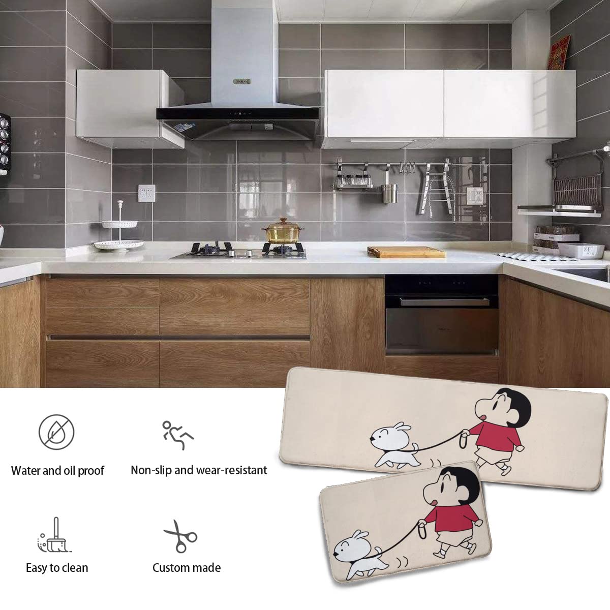 Amazon｜キッチンマット クレヨンしんちゃん 台所マット 玄関マット 2